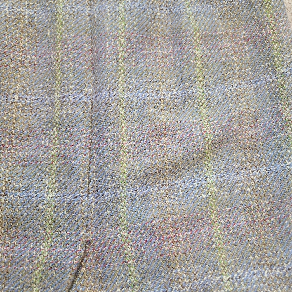 J.Crew 100% Wool Pencil Skirt Purple Green Plaid Tweed Fully Lined Size 12 - Picture 6 of 8